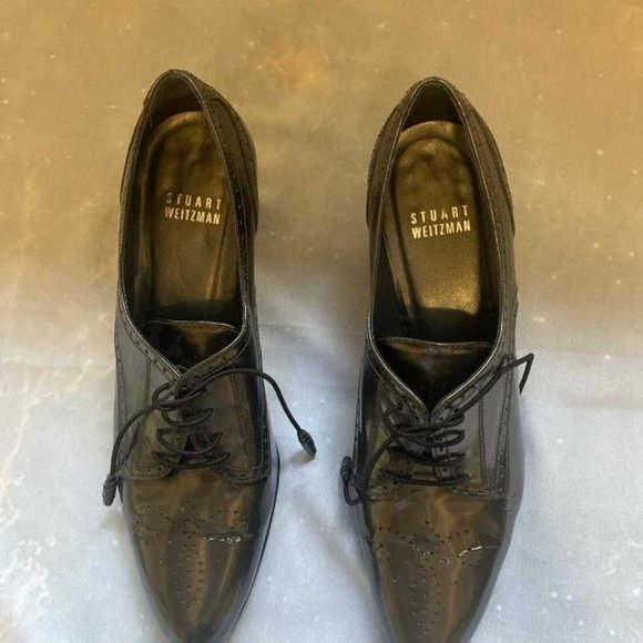 STUART WEITZMAN WINGTIP METALLIC MEDIUM HEEL  6.5 - Picture 6 of 6